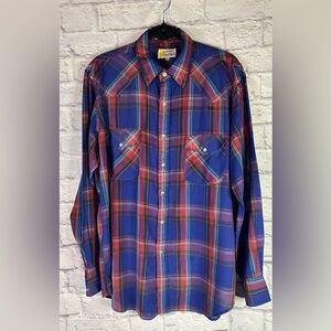 Vintage Southern Classics Pearl Snap Plaid Shirt